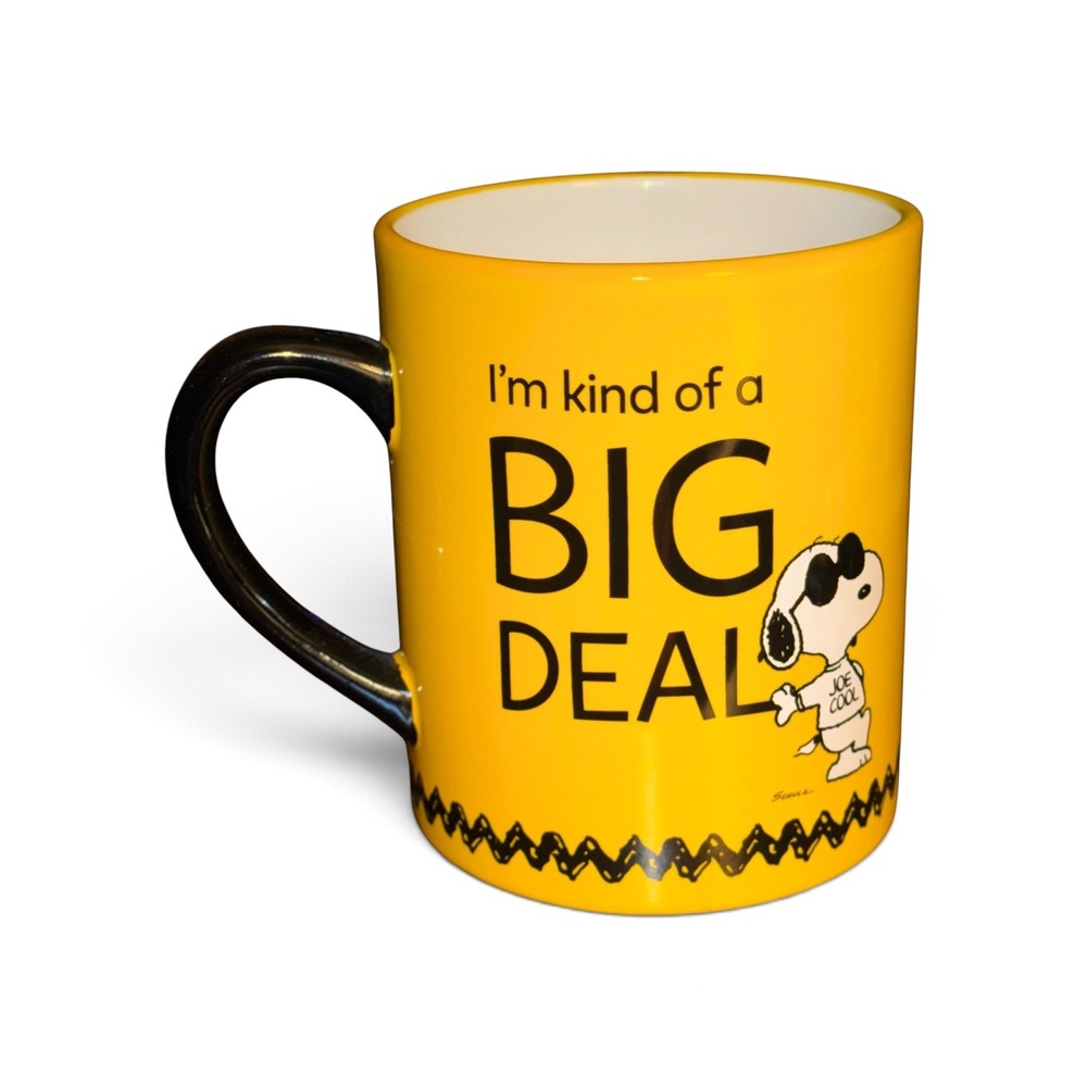 Hallmark Peanuts Snoopy Joe Cool Jumbo Mug 60 Oz Big Deal Woodstock Yellow 2022